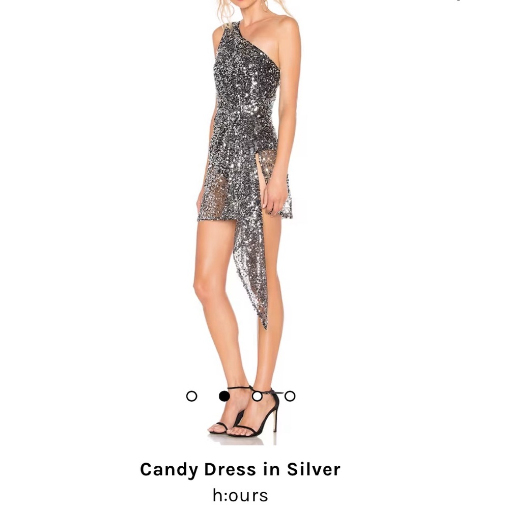 H:ours Candy Sequin Sheer Mini Dress XL